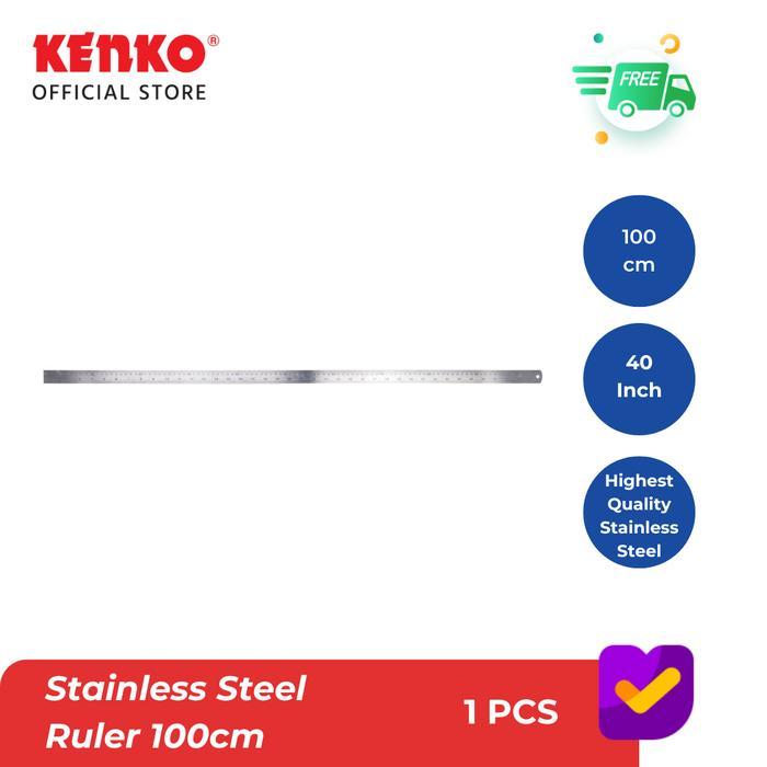 Jual KENKO STAINLESS STEEL RULER / Penggaris Besi 100CM | Shopee Indonesia