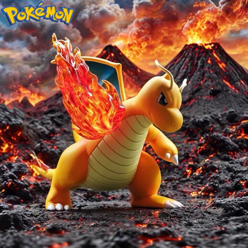 Jual 10cm/3.93in Anime Pokemon Figure Fire Punch Dragonite Action ...