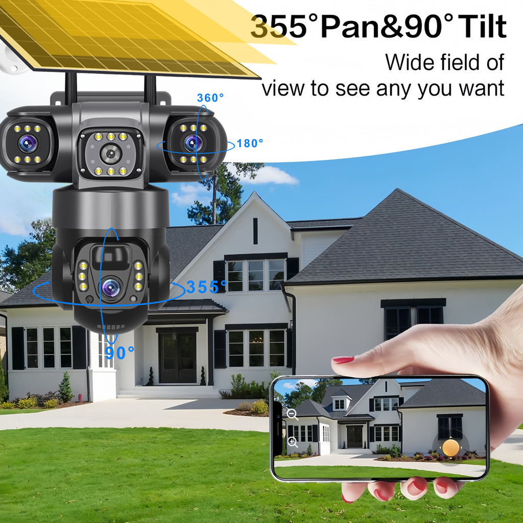 Jual V380 PRO Solar WIFI Camera Wirless CCTV Video Surveillance Cameras ...