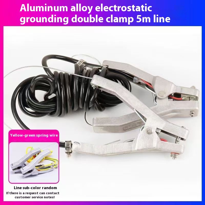 Jual 5M Aluminum Alloy Anti Static Grounding Clamp Static Grounding ...