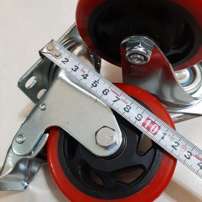 Jual Roda Pu 4Inch Medium Duty 1Set/4Pcs (2Rem 2 Putar) | Shopee Indonesia