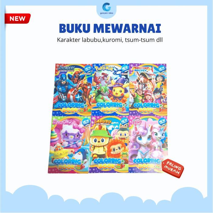 Jual Paket Buku Mewarnai Anak Berbagai Macam Karakter Random | Shopee ...