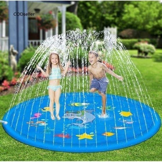 Jual Terlaris! Air Mancur Mainan Anak 7 Balita Sprinkler Water Play Pad ...