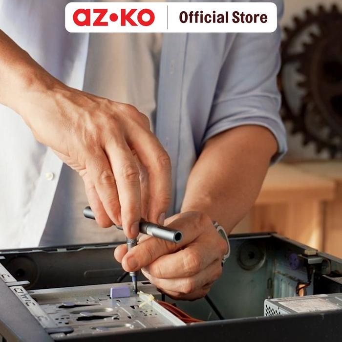 Jual AZKO Maxbuilt Set 42 Pcs Obeng Ratchet - Abu-Abu Screwdriver Alat ...