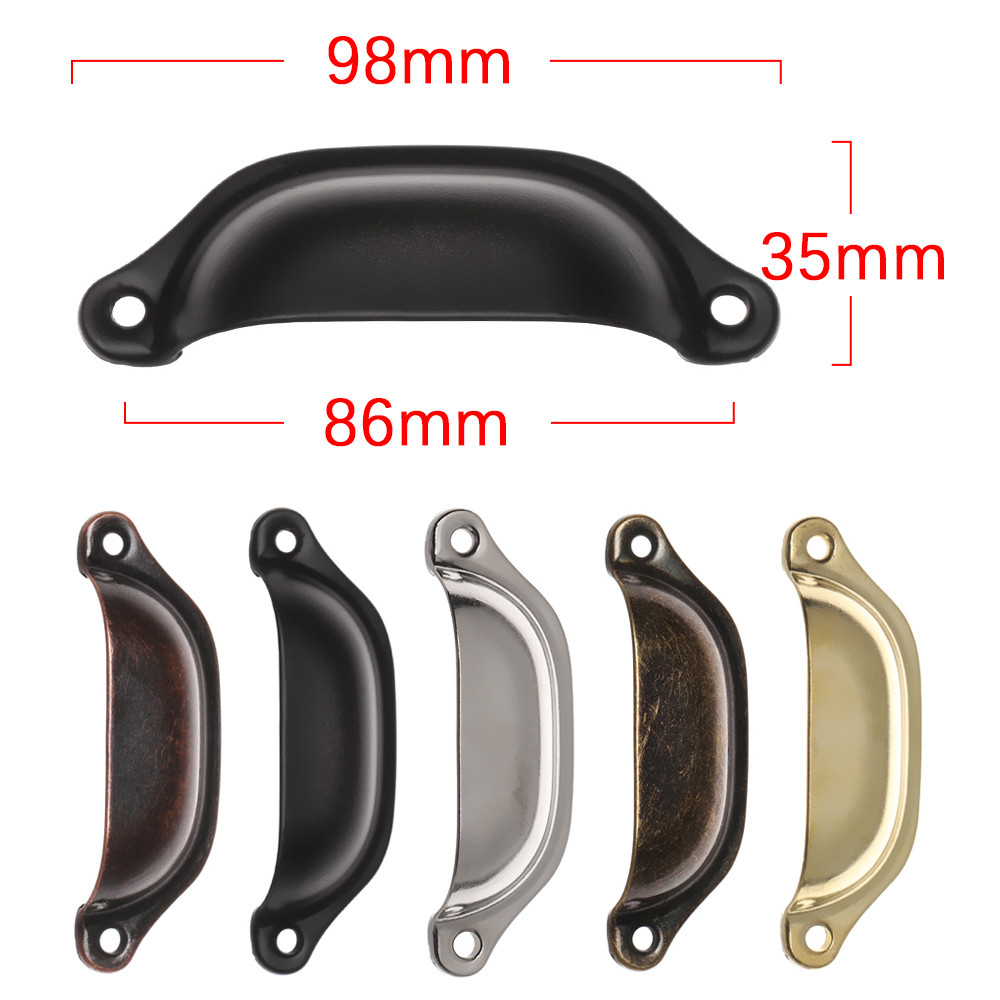Jual 2PCS Antique Brass Shell Pull Handles Retro Iron Wardrobe Door ...