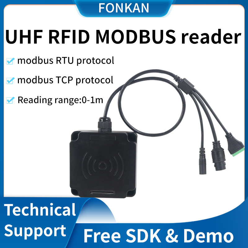 Jual UHF RFID Industrial Reader Modbus PLC Protocol Card Reader RS485 ...