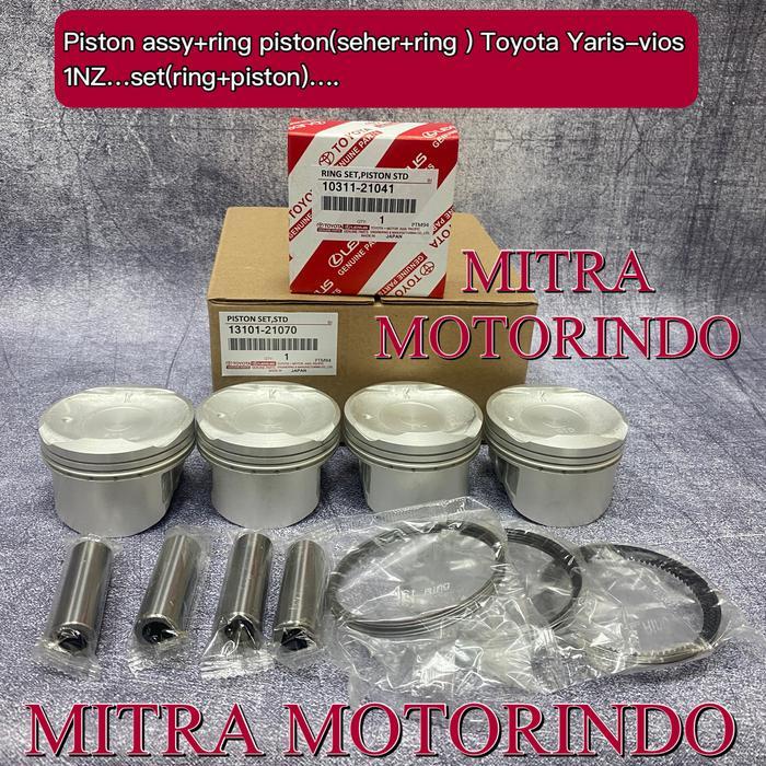 Jual Piston Assy Set Ring Piston Toyota Yaris-Vios 1Nz Made In Japan ...