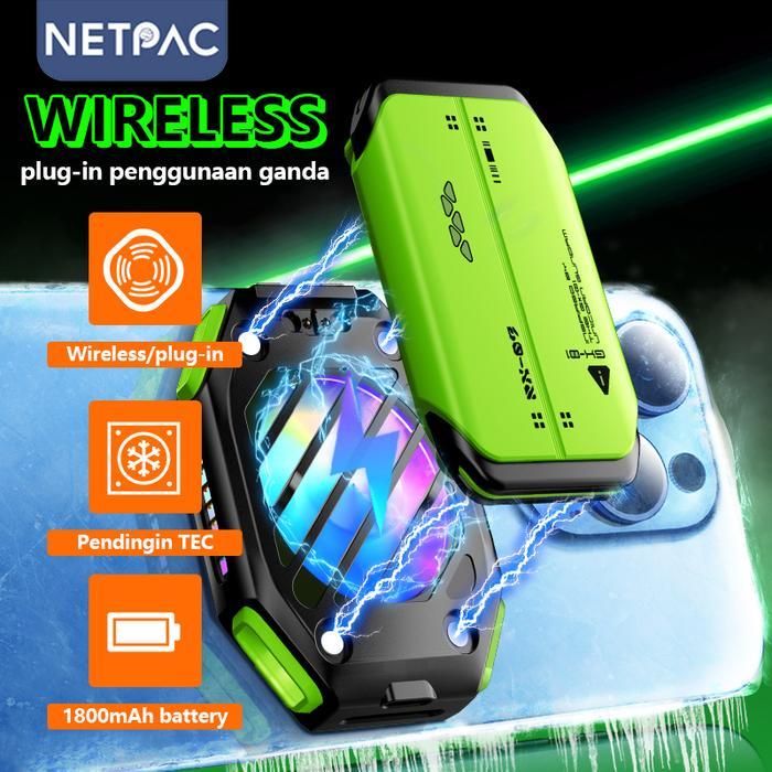 Jual NETPAC X111 1800mAh Battery Wireless Funcoler Fan Cooler Magnetic ...