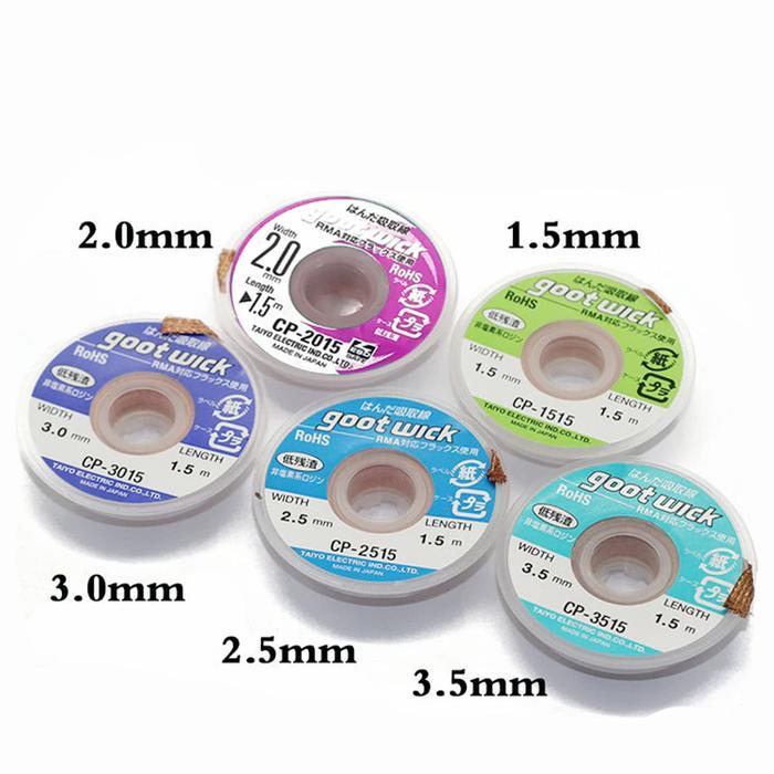 Jual Gootwick Solder Wick Desoldering Wire Ori 1.5M Pembersih Timah ...