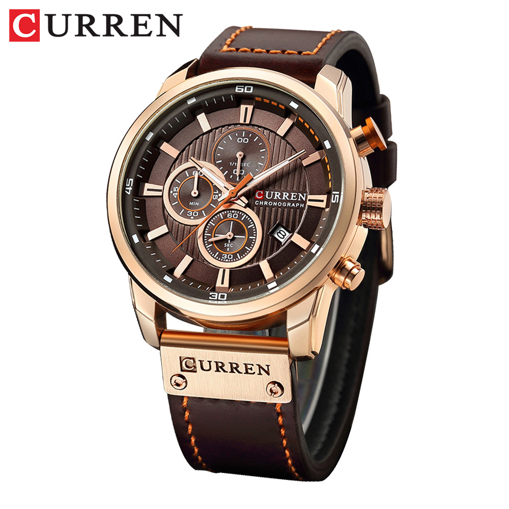 Jual CURREN Fashion Date Quartz Men Watches Top Brand Luxury Male Clock ...