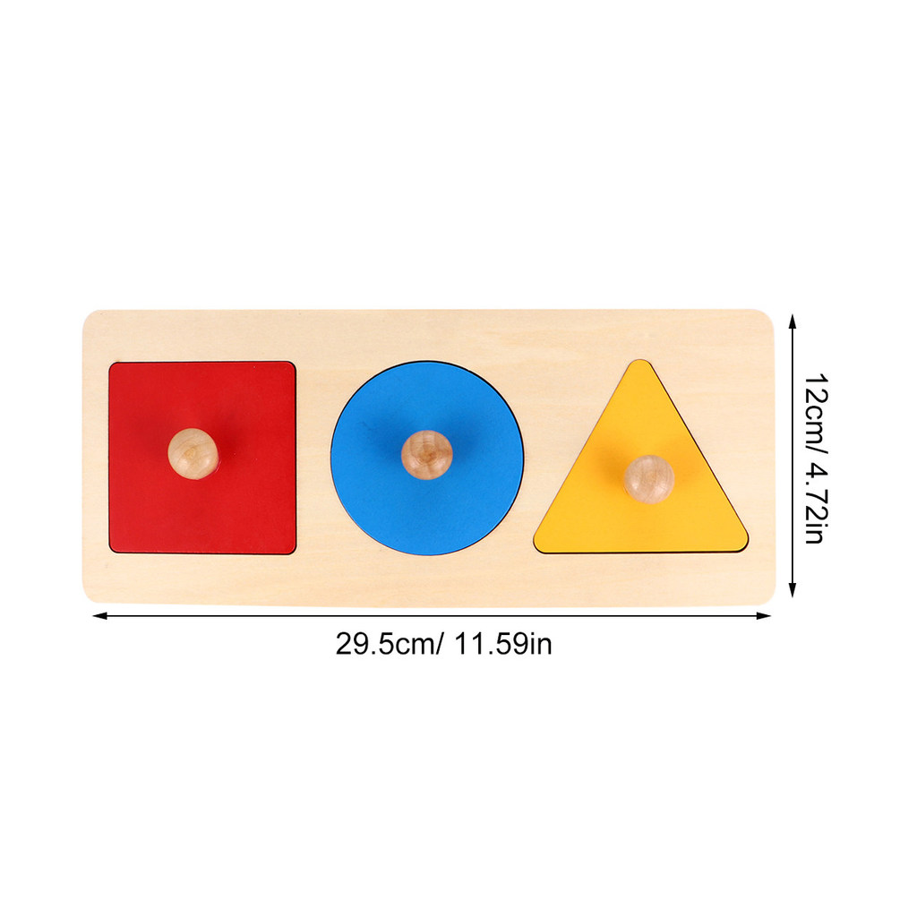 Jual Wooden Geometry Puzzle Montessori Shape Insets Preschool ...