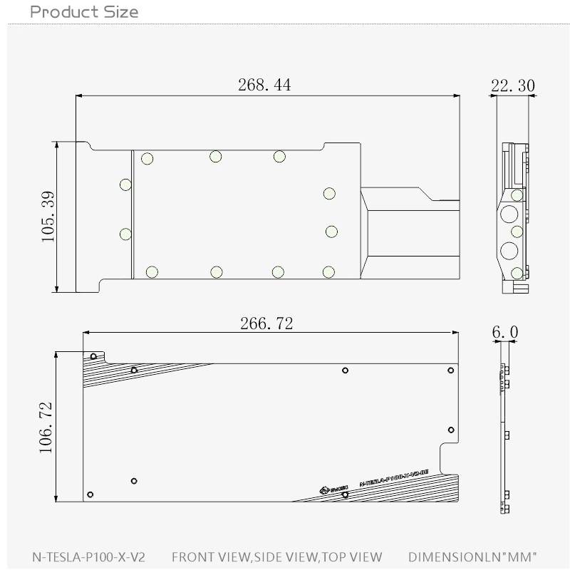 Jual Bykski N-TESLA-P100-X-V2 GPU Block for NVIDIA TESLA P100 Video ...