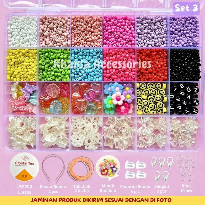 Jual DIY Manik Manik Set Lengkap Gelang Aesthetic - DIY Craft Kit Manik ...