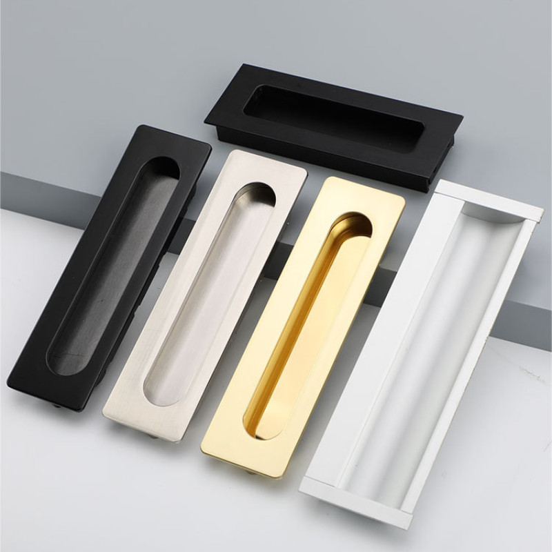 Jual Brushed Recessed Flush Handles for Furniture Sliding Door Pulls ...