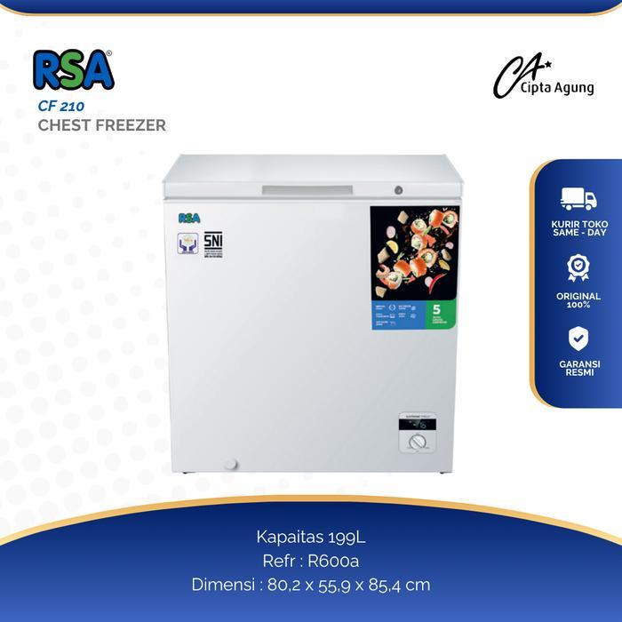Jual RSA CHEST FREEZER KULKAS BOX FREEZER 199 LITER CF 210 CF-210 CF210 ...