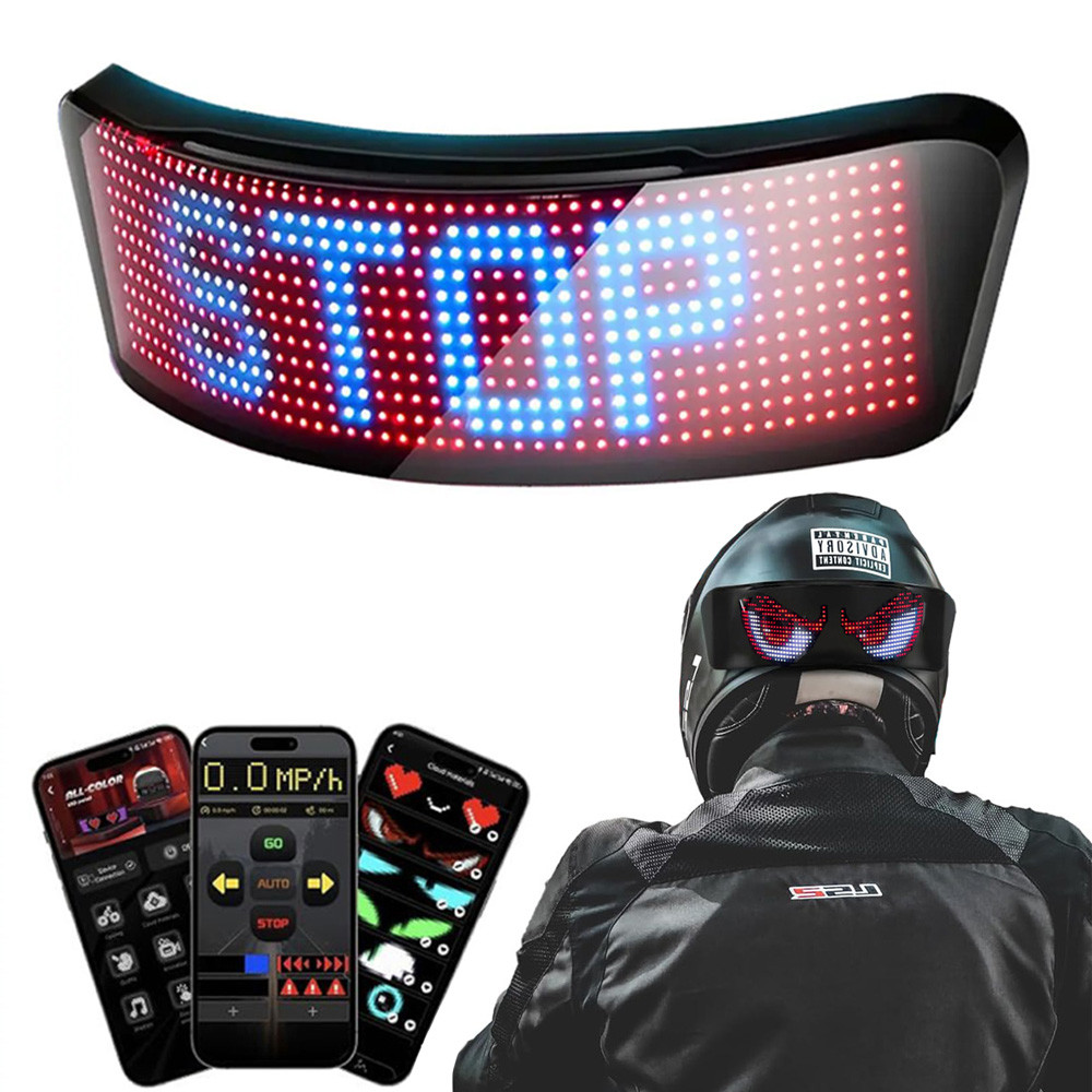 Jual LED Helmet Display ,Motorcycle Helmet Tail Light Helmet Warning ...