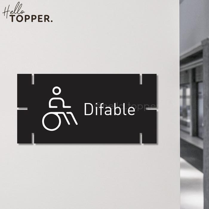 Jual Difabel Kantor Signage Acrylic Sign Board Papan Label Akrilik ...