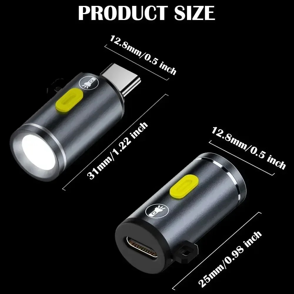 Jual NEW Type-C Mini Flashlight Portable Plug and Play USB C Emergency ...