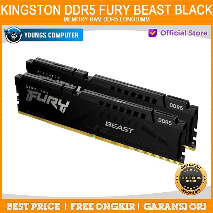 Jual Kingston Fury Beast DDR5 5600Mhz 8GB 16GB 32GB 64GB KIT Longdimm ...