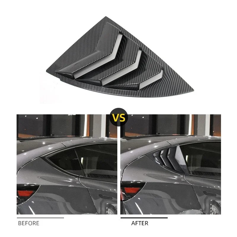 Jual 2PCS Car Rear Triangle Window Shutters Triangle Sunshade Modified ...