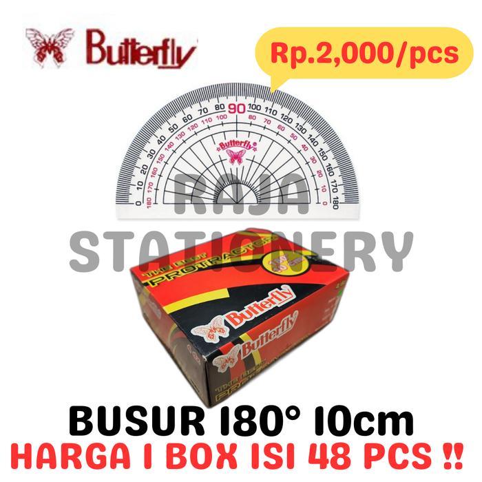 Jual Butterfly Protractor 180 10Cm Penggaris Busur 180 Busur Butterfly ...