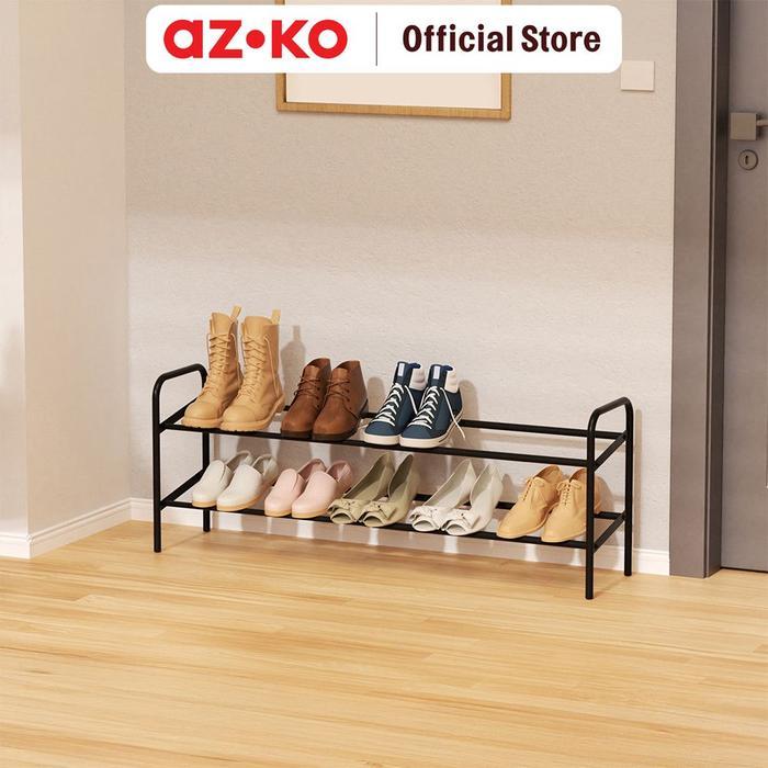 Jual AZKO Stora Rak Sepatu 2 Tingkat Extendable - Hitam Shoe Rack ...