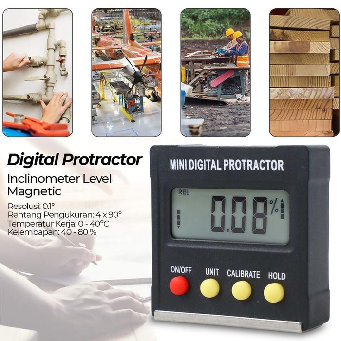Jual Alat Ukur Mini Sudut Digital Protractor Dengan Basis Magnetik ...