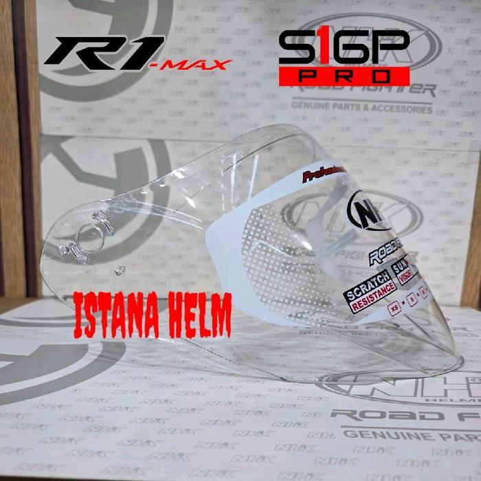 Jual KACA HELM/ VISOR HELM NHK R1 MAX R1 ELITE S1 GP PRO CLEAR ORIGINAL ...