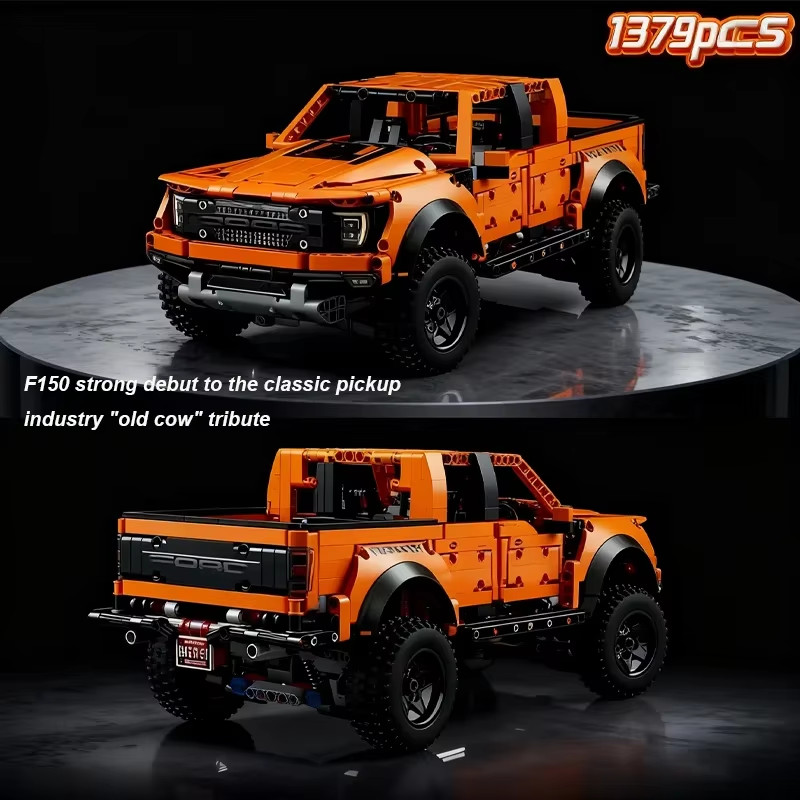 Jual 1379PCS Tech Raptors F150 Truck Race Car Building Kit Compatible ...