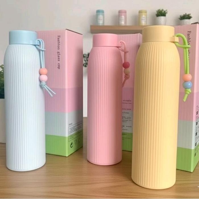 Jual B(B106) BOTOL KACA MANIK BOTOL MACAROON 300ML DENGAN DUS | Shopee ...