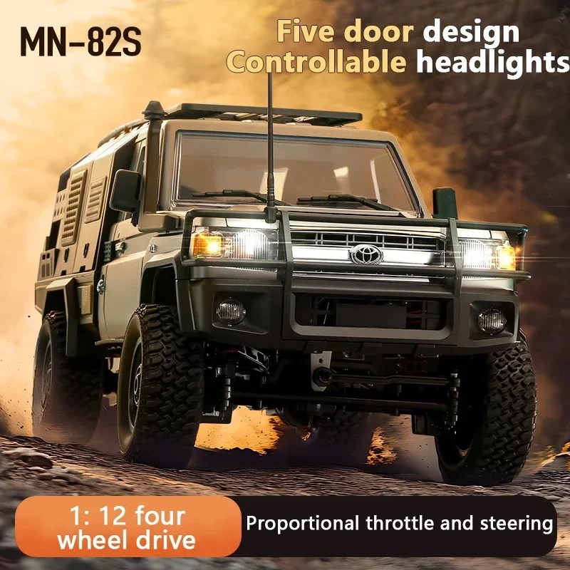 MN82 PRO LC79 RC Rock Crawler, 1/12 MNRC RC Crawler 4x4 Toyota LC79 Off Road RC Pickup Camion 4WD 2,4 GHz RC Climing Car RTF avec lumières LED pour adultes