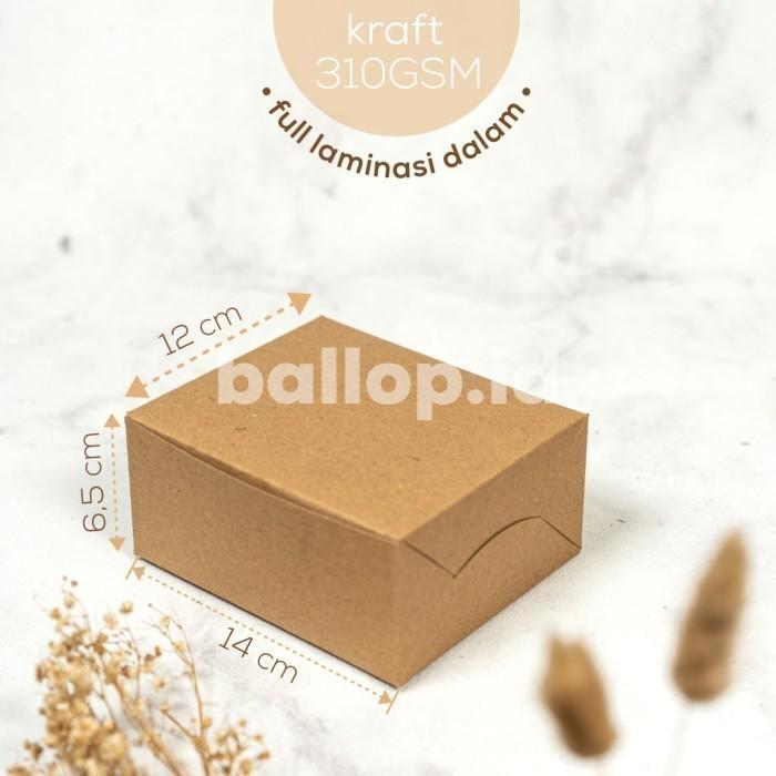 Jual Box Kraft Dus Coklat Dos Kotak Packing Kue Jajan Roti Snack 12 14 ...