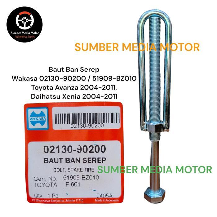 Jual Wakasa Baut Ban Serep 02130-90200 / 51909-Bz010 Toyota Avanza Old ...