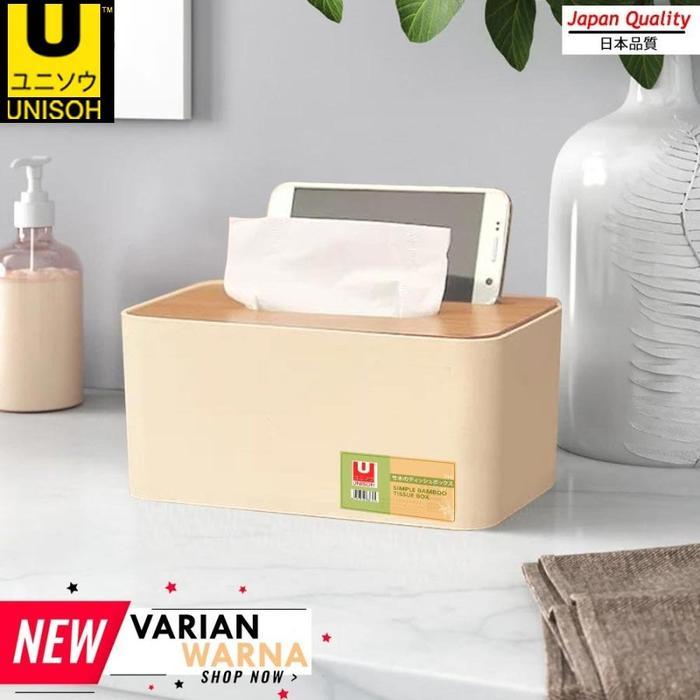 Jual UNISOH Bamboo Square Tissue Box / Tempat Tisu Bambu Persegi ...