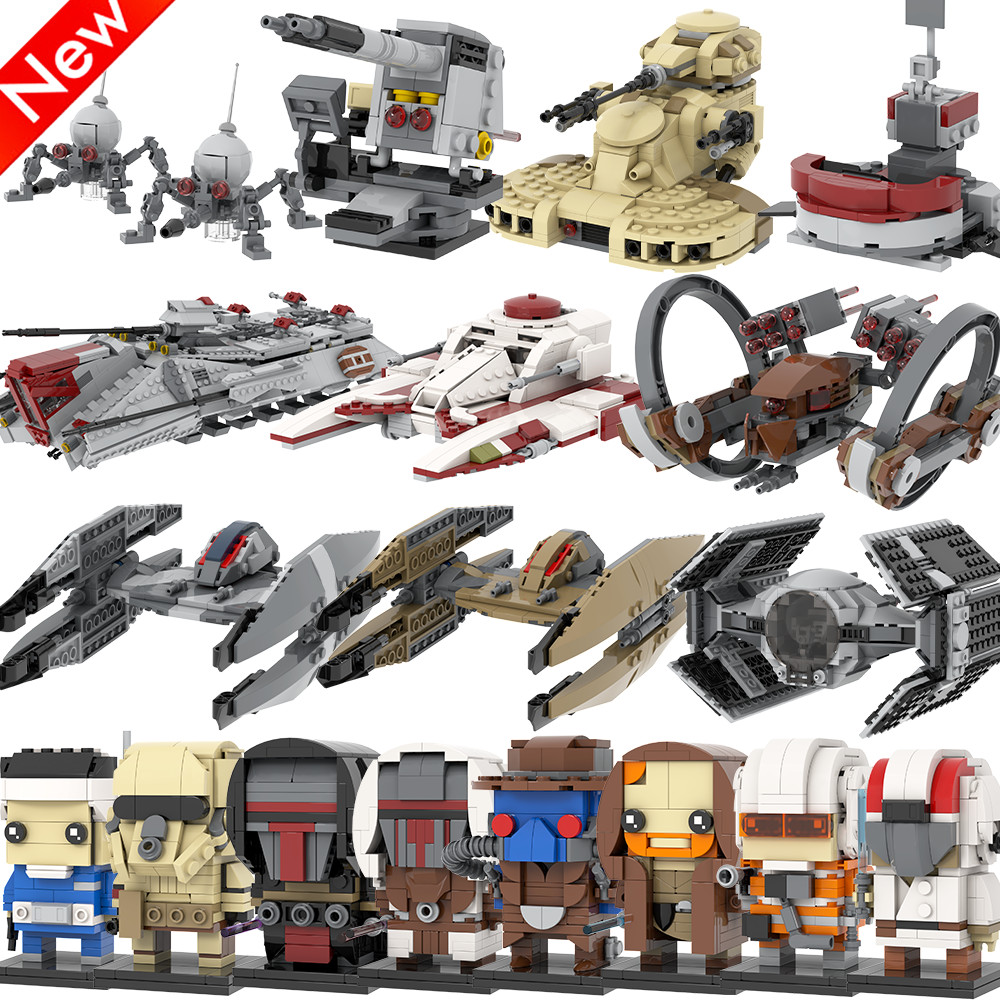 Jual MOOXI New Sci-Fi Movie Space Wars Droid Tank Warplane MOC Brick ...