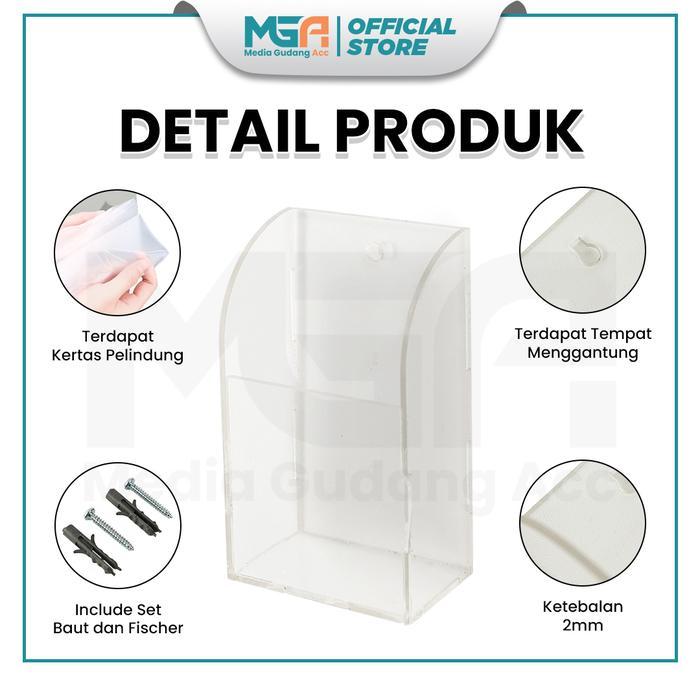 Jual Tempat Remote AC Akrilik Dinding Organizer Kotak Remote TV 3 Slot ...