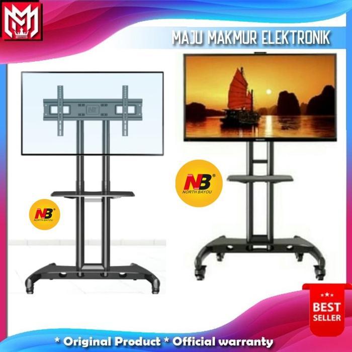 Jual BRACKET TV STANDING 75 65 60 55 50 43 INCH STAND TV RODA DUAL ...