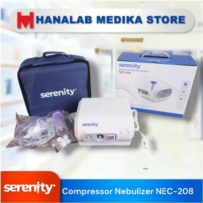 Jual SERENITY Compressor Nebulizer NEC-208 Alat Inhalasi uap | Shopee ...