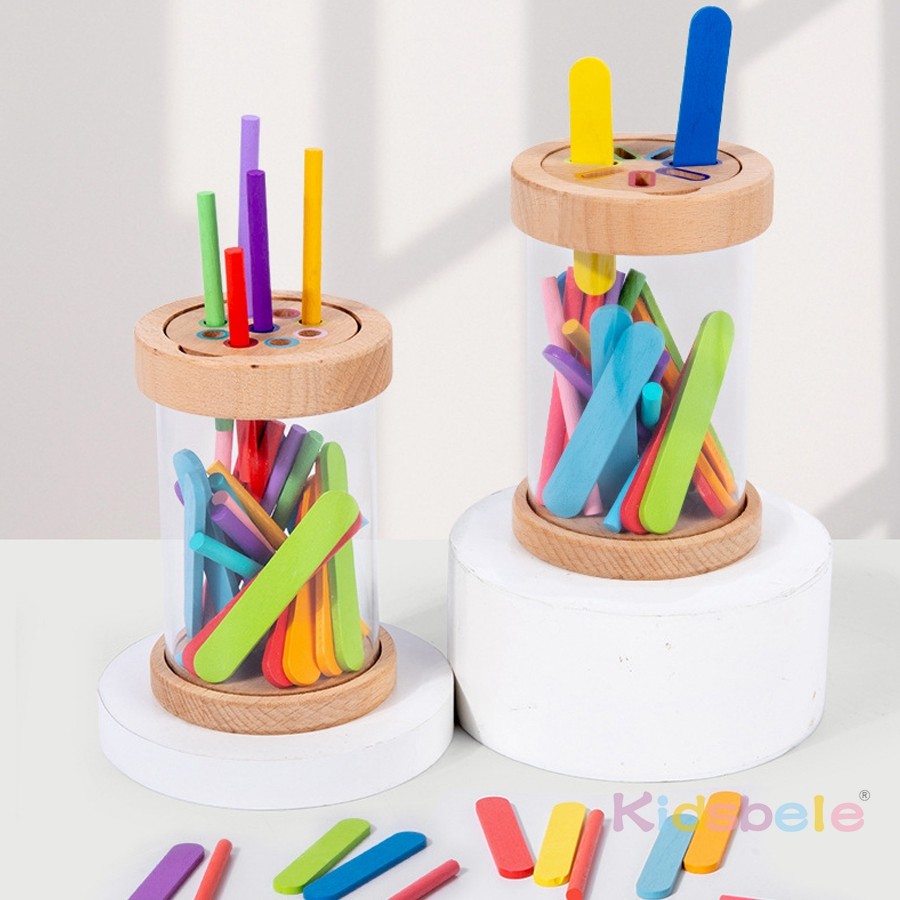Jual Montessori Color Sorting Toy for Toddlers Wooden Fine Motor Skill ...