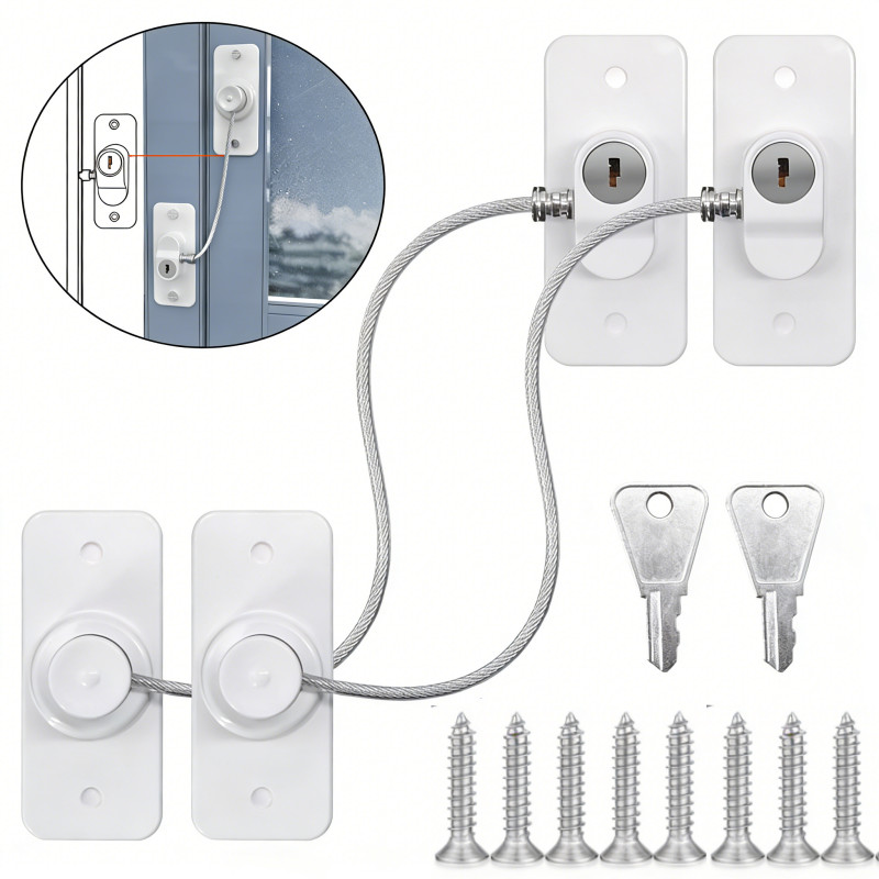 Jual Children Safety Windows Lock Multi-Functional Anti-Fall Limit ...