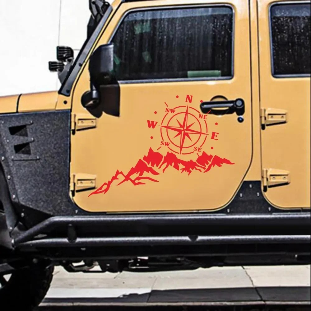 Jual 2PCS Mountain Adventurer Compass Car Sticker Vinyl Decal 56x30CM ...