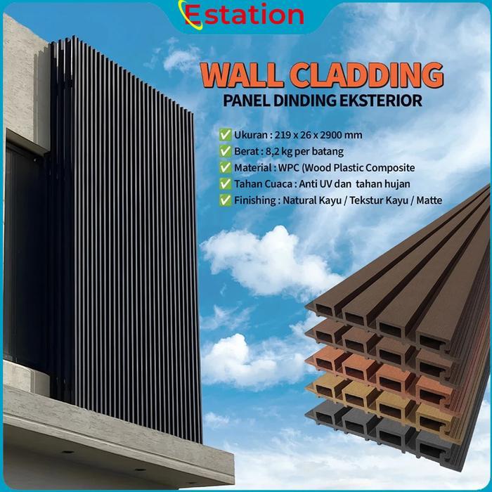 Jual Estation - WPC Wall Cladding UV Wood Panel WallPanel Outdoor ...
