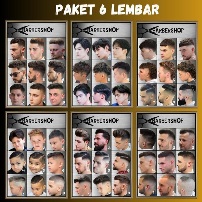 Jual Poster Barbershop Design Terbaru Model Terbaru Poster Model Potong ...