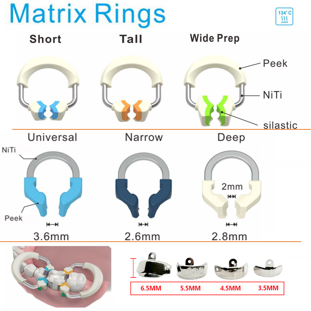 Jual Dental Matrix Bands NITI Metal Matrices Clamp Ring Sectional ...