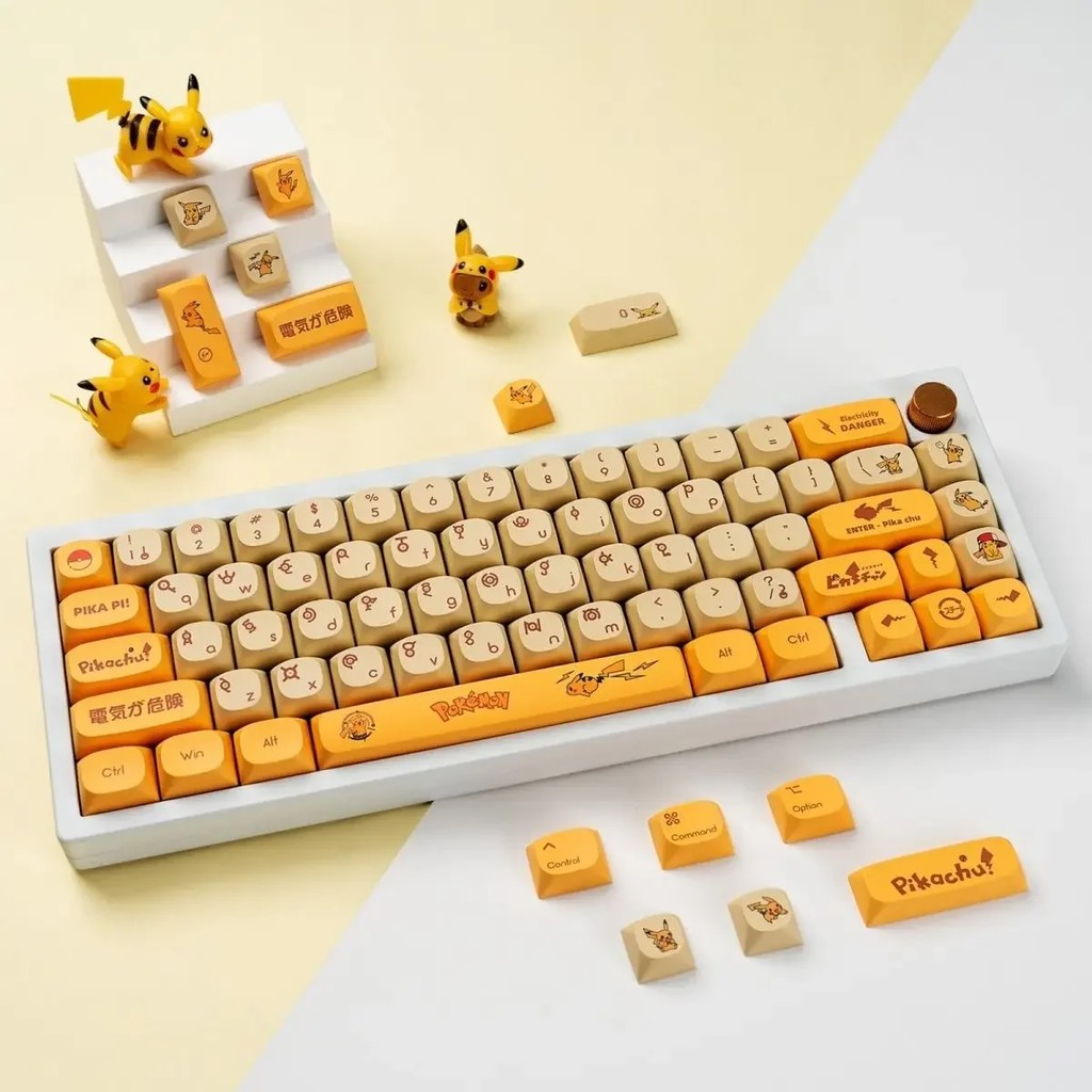 Jual STOK TERBATAS! 129Keys PBT Keycaps For Pikachu Pokemon Anime ...