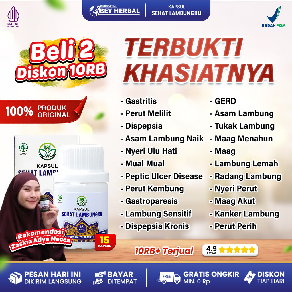 Obat Gerd Asam Lambung Kapsul Herbal Kunyit Sehat Lambungku
