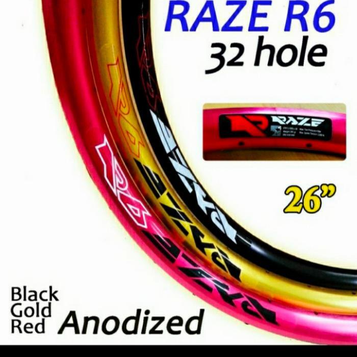 Jual Rims Velg 26 Raze R6 32 Hole Disc Brake Mtb Trail Federal Lebar ...