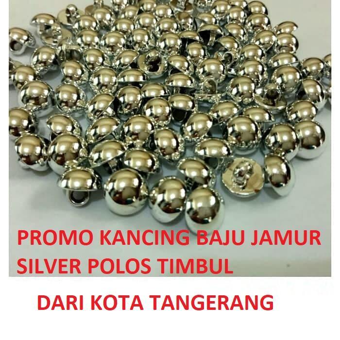 Jual 100 Pcs Kancing Baju Jamur SILVER Polos Timbul 11 mm - Kancing ...