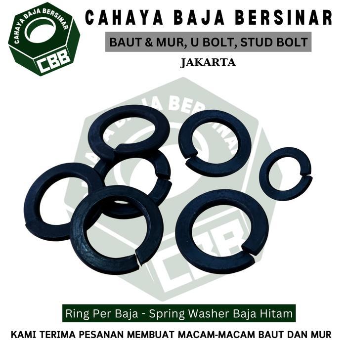 Jual Ring Per Baja M4 - Spring Washer (Baja Hitam) | Shopee Indonesia