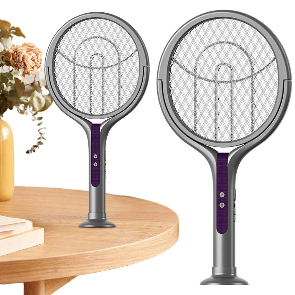 Jual Rotating Head Bug Zapper Racket Rechargeable Mosquito Swatter 2 in ...
